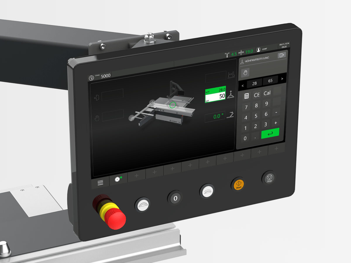 Spodní ovládání formátovací pily Image